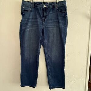 Democracy Ab Solution Ankle Jeans Size 12 Dark Wash Stretch Denim